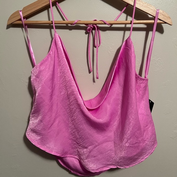 Wild Fable Vibrant Purple Lightweight Silk Like Halter Top NWT - Picture 6 of 9
